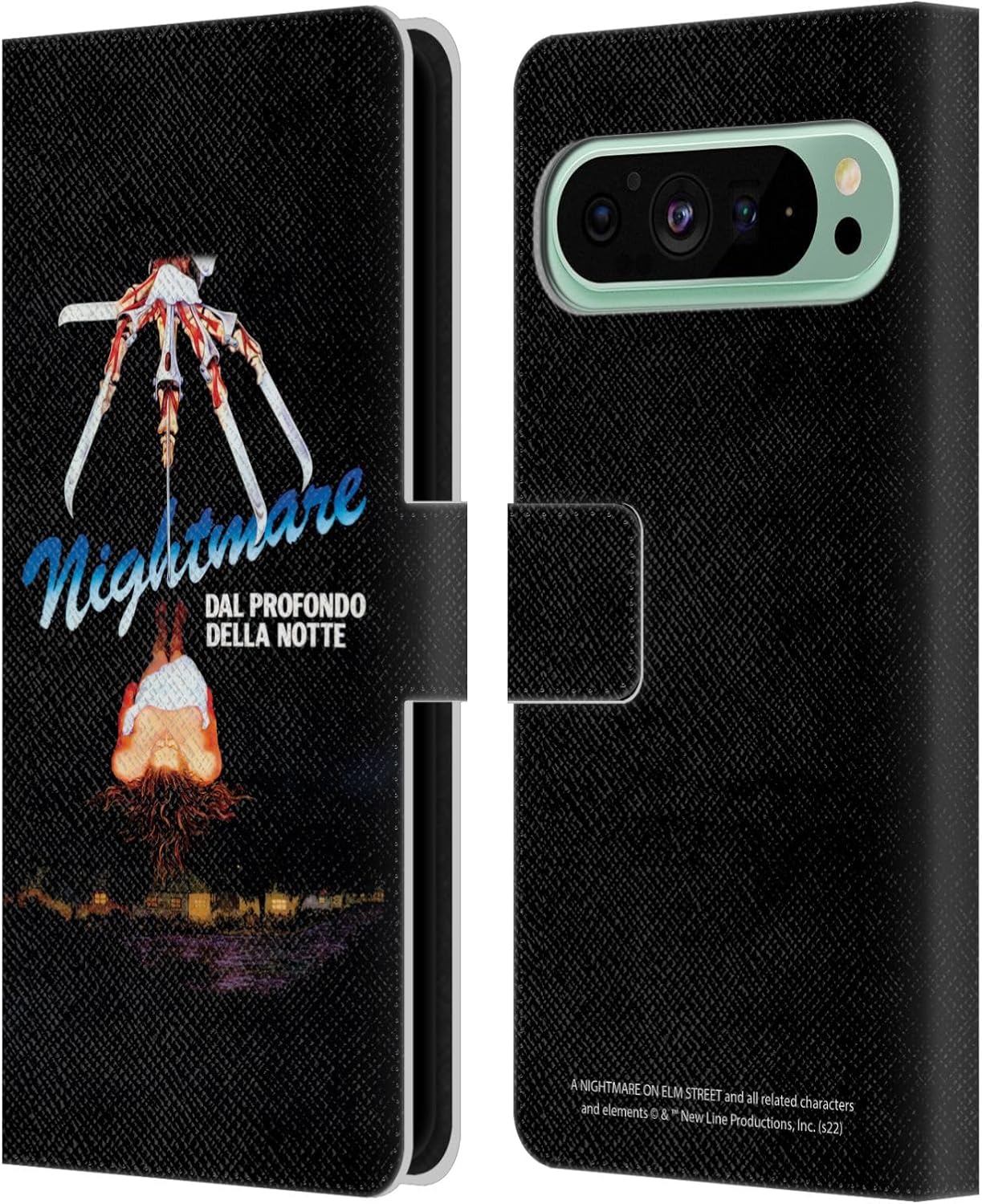 Head Case Designs Officially Licensed A Nightmare On Elm Street (1984) Nightmare Graphics Leather Book Wallet Case Cover Compatible With Google Pixel 9 Pro XL