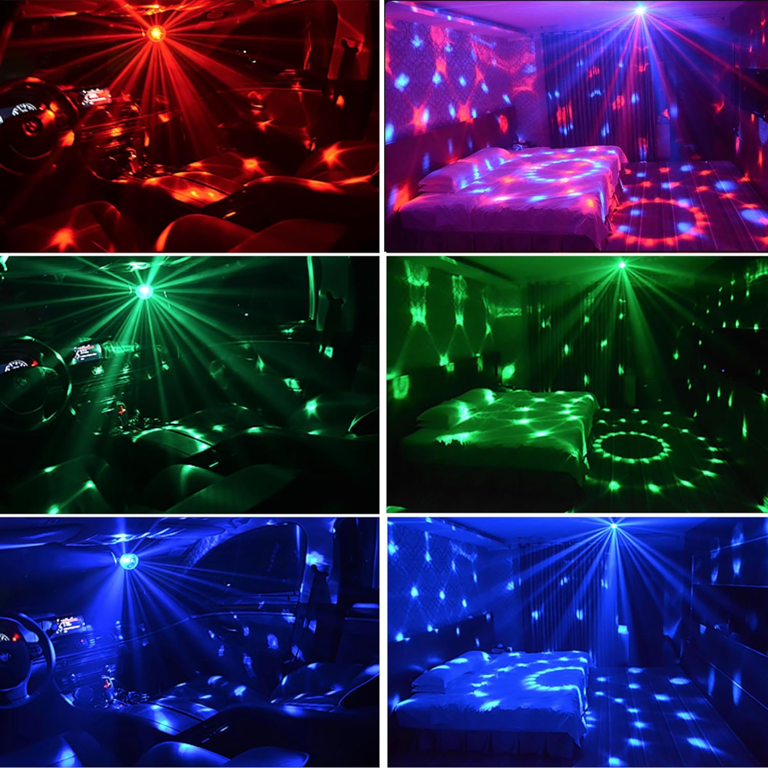 Disco Ball Light Party Lights dj Disco Lights, led Mini Colors Stage Lights Sound Activated Automatic, Strobe Light Halloween Christmas Decoration Lights Happy Birthday Gift Wedding Club Show - Image 6