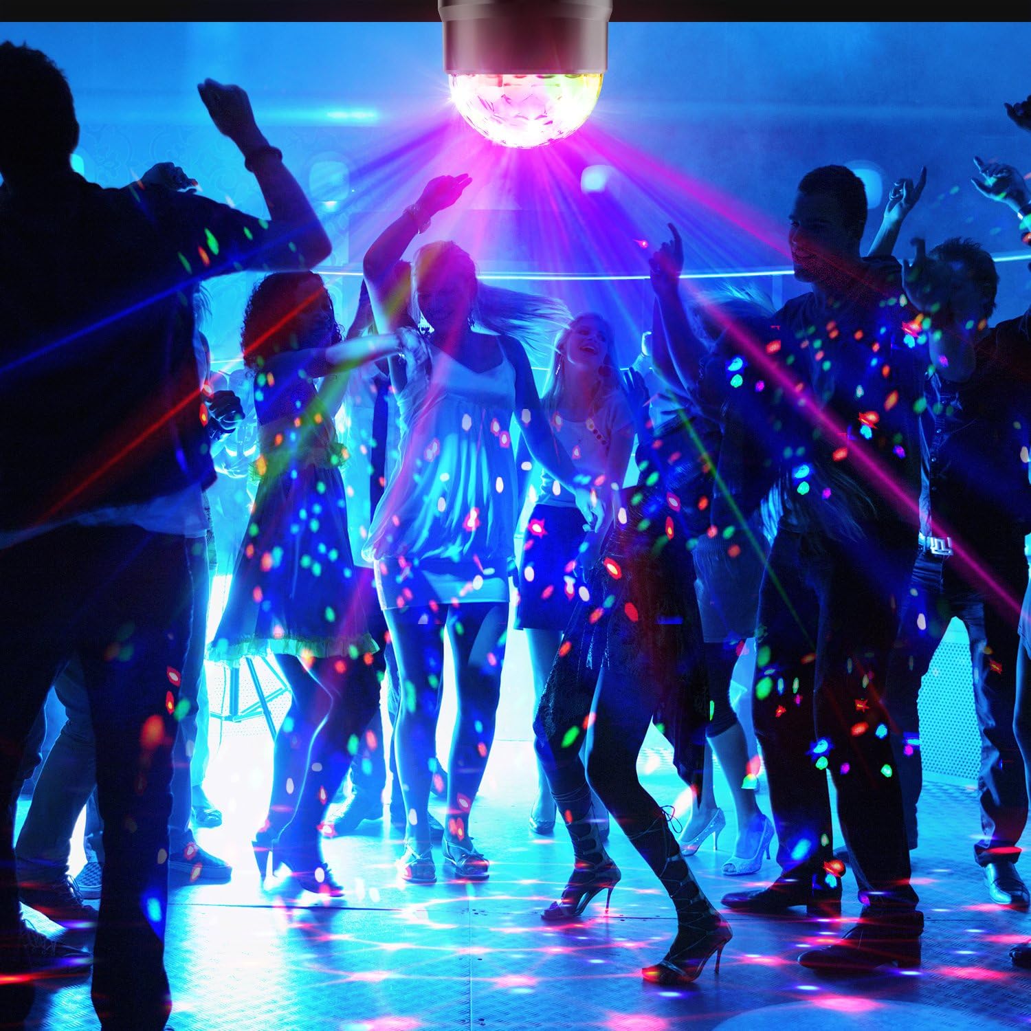 Disco Ball Light Party Lights dj Disco Lights, led Mini Colors Stage Lights Sound Activated Automatic, Strobe Light Halloween Christmas Decoration Lights Happy Birthday Gift Wedding Club Show - Image 5