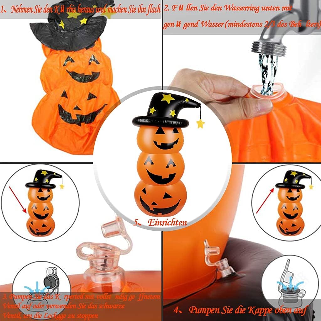 Inflatable Pumpkin Tumbler - Halloween Props, Roly-Poly Decoration - Image 3
