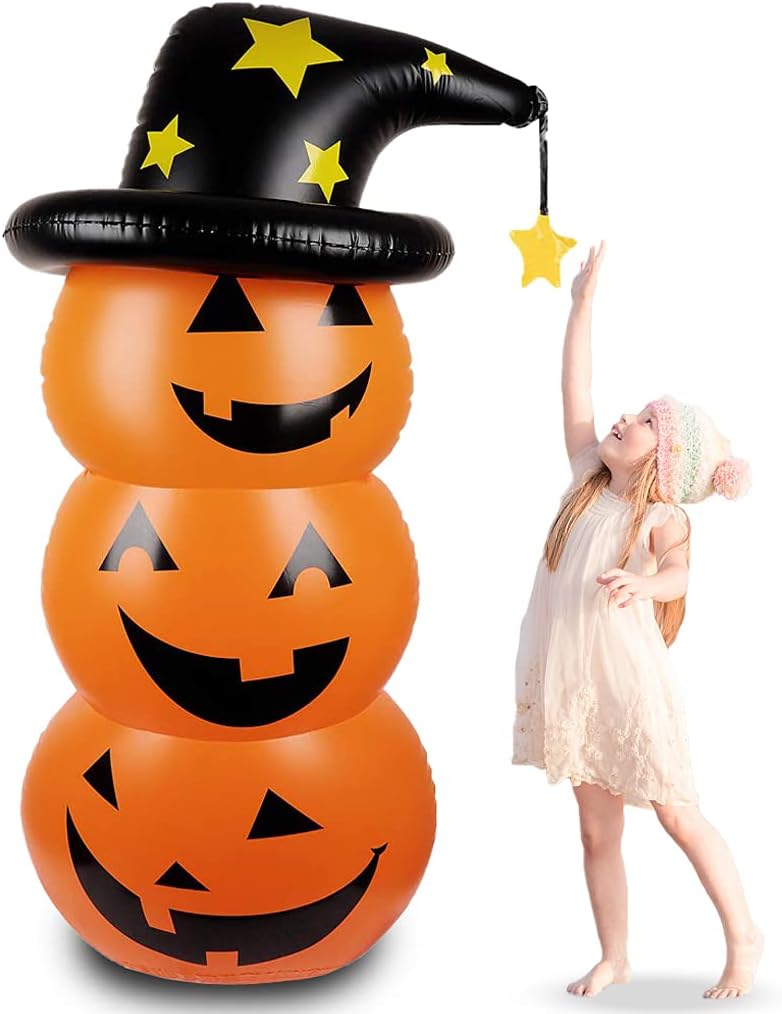 Inflatable Pumpkin Tumbler - Halloween Props, Roly-Poly Decoration