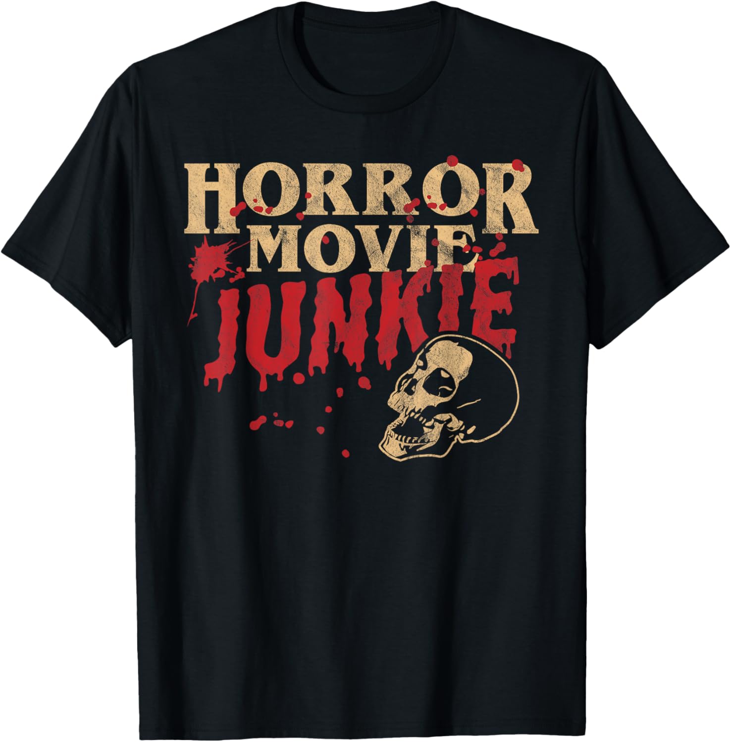 Horror Movie Junkie - Halloween Retro Vintage Horror Lover T-Shirt