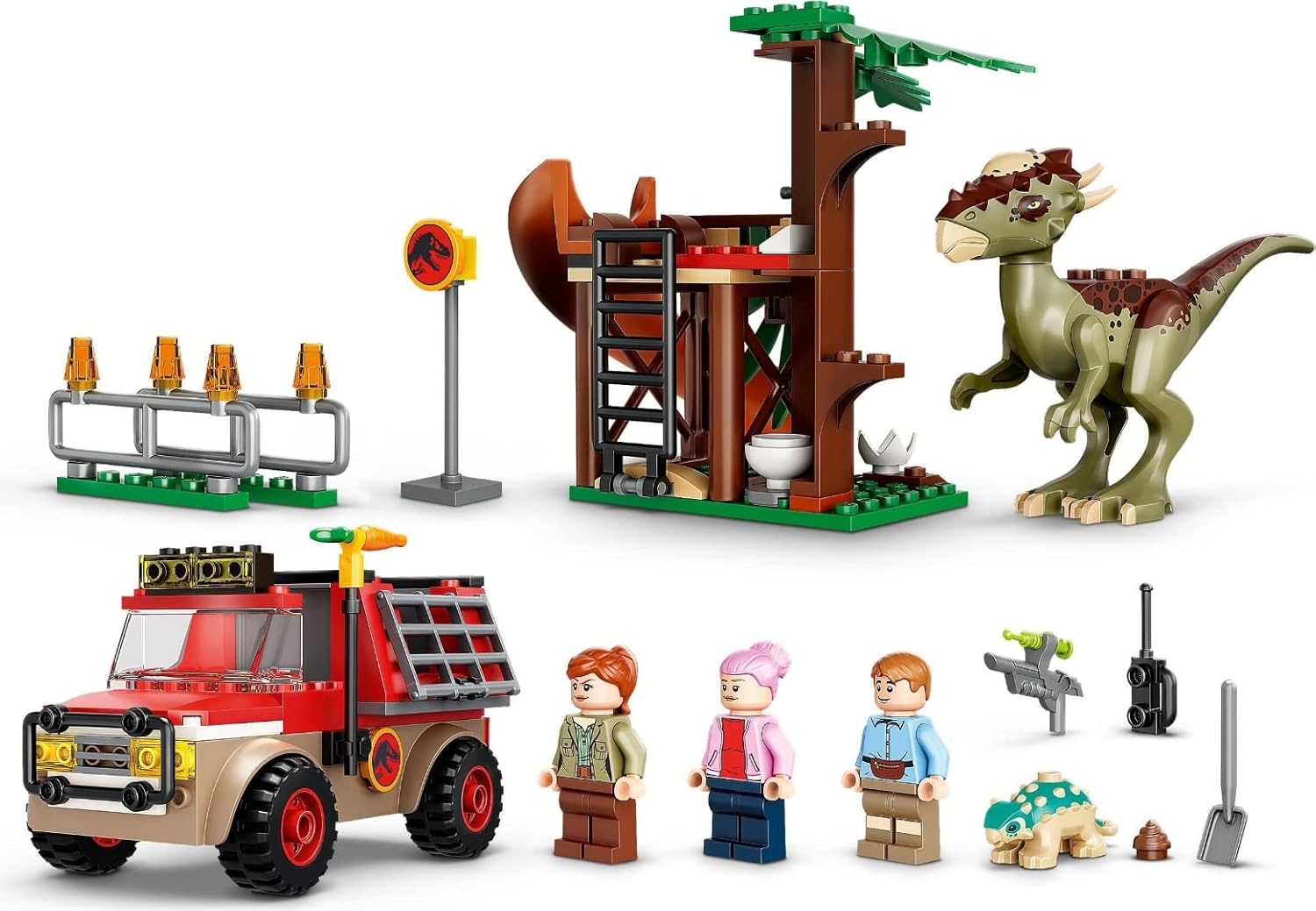 LEGO 76939 Jurassic World Stygimoloch Dinosaur Escape Toy, Starter Set for Preschool Kids Age 4+ with Figures and Tree House - Image 4