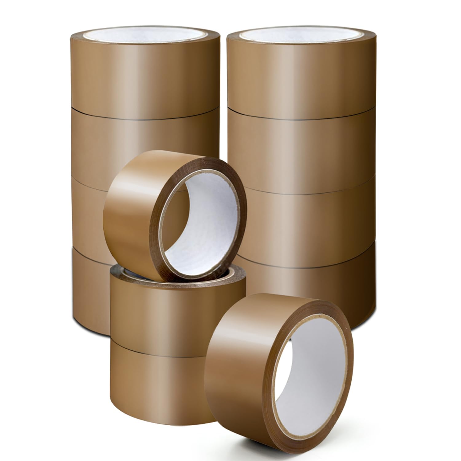 Packaging Tape, Heavy Duty Brown Parcel Tape 12 Rolls With Low Noise - 48mm X 66m, Secure Sticky Brown Tape For Box Packaging, Moving Boxes, Packing Tape Strong For Moving House (12 rolls)