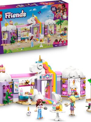 LEGO Friends Unicorn Dream Café - Toy Cake Shop w/ 3 Mini Dolls, Cash Register & Play Food Accessories incl. Cupcakes - Birthday Gift for 6+ Year Old Girls - 42684