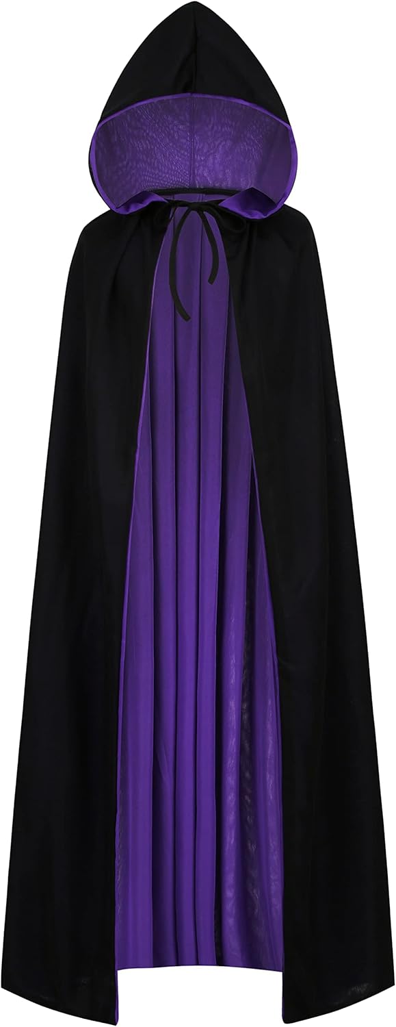 Reversible Cape for Adults and Kids, Easter Halloween Christmas Cloak Fancy Dress Vampire Witch Wizard Role Play for World Book Day - Image 2