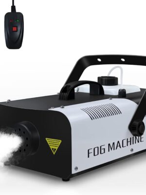 Telbum Fog Machine 1500 Watt and 16000 CFM Fog with with 2 Sets of Controllers, Professional Smoke Machine for DJ Stage Halloween Party Wedding Christmas