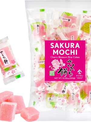 YAMASAN KYOTO UJI Japanese Sakura Mochi Candies -Cherry blossom Rice Cakes- Aromatic Flavor of Japanese Spring 300g/10.58oz