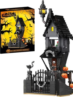 Halloween Haunted Mansion Building Blocks Set - 564PCS Horror Castle Building Bricks Kit, Pumpkins and Skeleton Ghosts, Home Decor, DIY Spooky Toys, Creative Gifts for Adults Kid