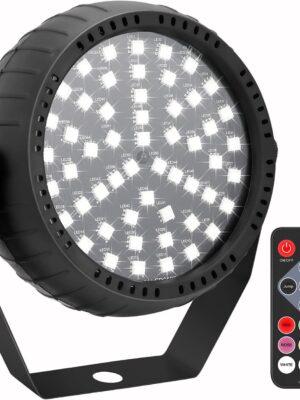 Telbum Strobe Lights Halloween, 54 LED Mini Strobe Light for Parties, 7 Colors Strobe Lights with Remote Control, Sound Activated & Speed Control Flashing Light for Room Stage DJ Disco Party